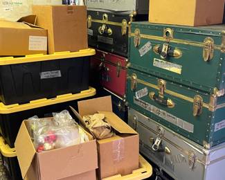Boxes of Xmas deco