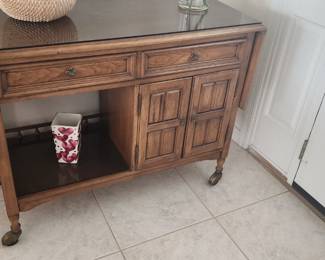 Thomasville Walnut Drop Leaf Buffet