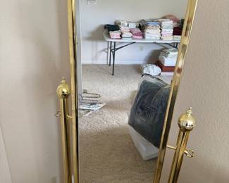 Brass Floor Mirror