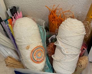 Raffia and macrame cord