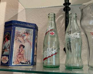 Coca Cola bottles and decor