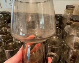 Large set of vintage glassware