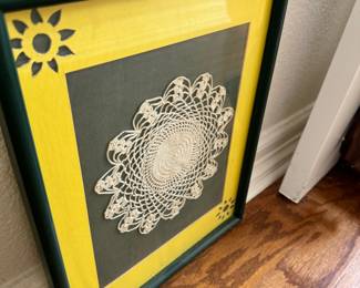 Framed Doily art