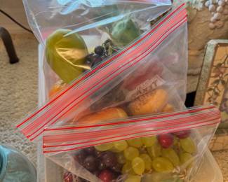 Faux fruit and bread