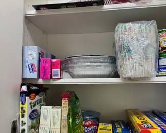 Paper goods and food items