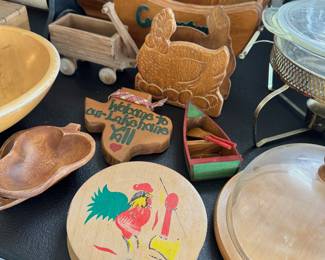 Wooden kitchen items and decor