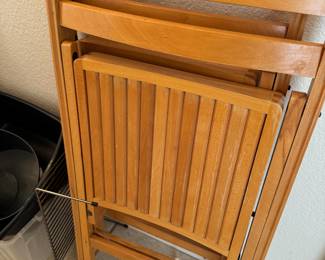 Wooden folding chairs