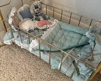 Baby Doll bed, brass