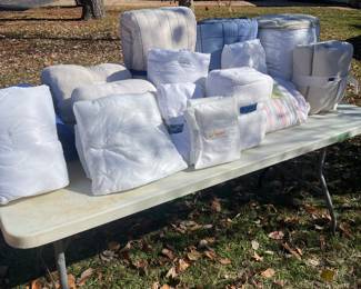 Comforters and blankets.