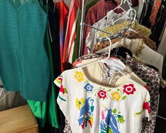 Vintage and Modern Clothing, various sizes: dresses, blouses, skirts, etc.