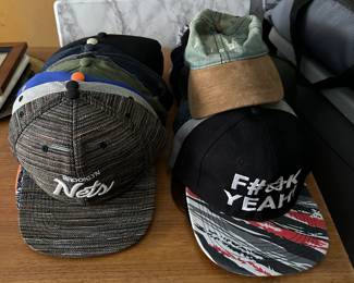 Hats- Brooklyn Nets, vintage denim FRIENDS hat, and others