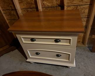 Solid wood chest.  Matching bookshelves as well.