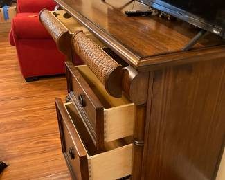 #2$240 	Bamboo wicker style sideboard 50Wx19Dx36H
5 - 