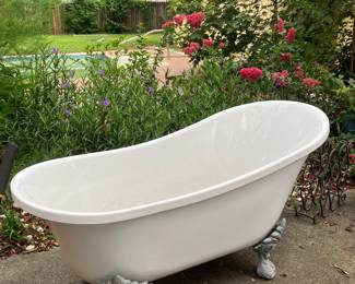 #67 - $400 	Plastic claw foot rub amd iron base  60W X 27D X 25H
