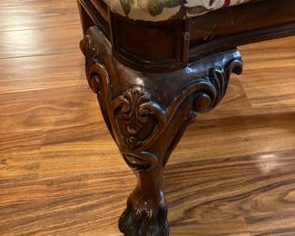 #20 - $80 Each  2 Lyre Back 6Chairs with Claw Feet 22W X 19D X 42H6