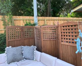 #73 - $60 x 3 	Two panels wood screen x 3
