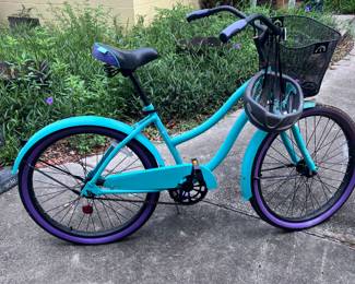 #68 - $80 	Huffy Cranbrook bike ladies Perfect frame turquoise 
