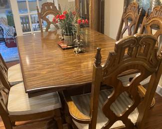 #1 - $250 	Dining table vintage 65Lx44Wx30H  
	with 5 chairs & 1 arm - 2 leaves 18"W
