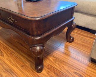 #33 - $175 	Coffee table 50Wx26Dx20H 2 drawers 
