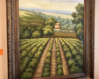#32 - $295 	Landscape art the Hills of Tuscany 46Wx58H
