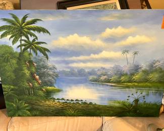 #38 - $60 	Tropical canvas 24x36
