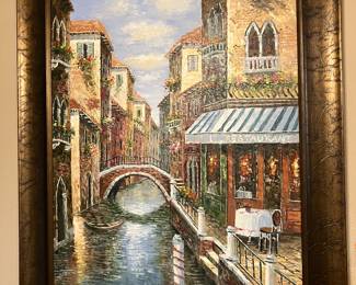 #24 - $295 	Venitian canal art 48Wx59T
