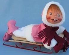 Annalee doll with sled