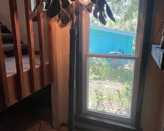 Palm tree metal floor lamp