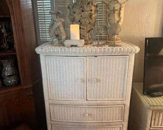 5 door tall dresser w glass top
