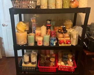 Candles of all shapes and sizes! And, oh so many candle holders! 