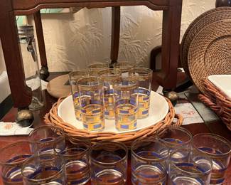 Vintage MCM Culver Ltd, Gold Gilded "Empress"  barware