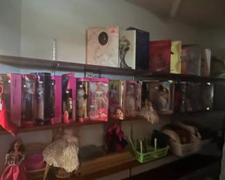 Unboxed Barbie dolls
