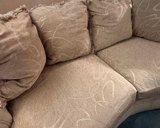 Curved sofa, 91"