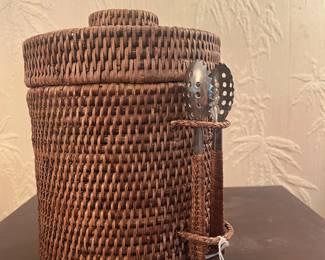 MCM Wicker Ice Bucket