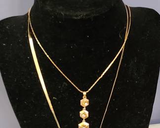 14kt gold necklaces. 