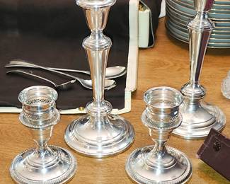 Sterling Candlesticks. 