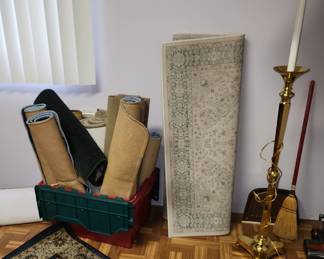 Rugs, different sizes, patterns. 
