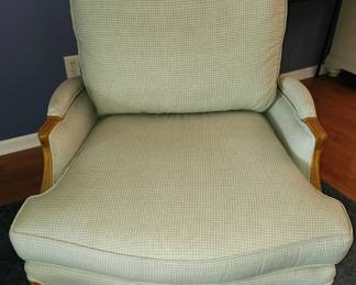 Gingham French Provencial Sitting Chair. 