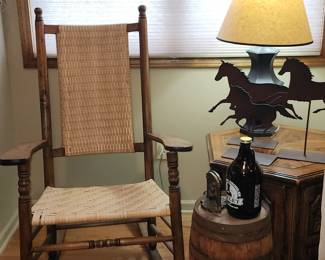 Rush seat rocking chair
  