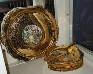 Royal China 22kt Cake set 