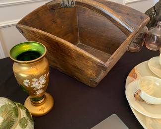 Antique Wooden Chinese Rice Bucket Box