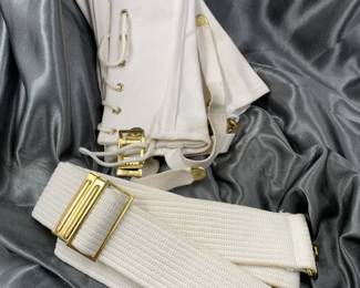 Military Police White Leggings and Belt