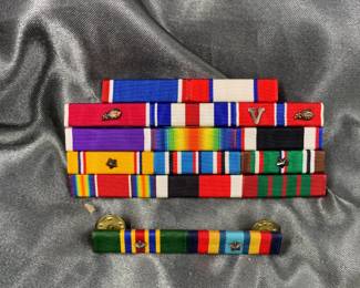 WWII US Veteran Ribbon Rack