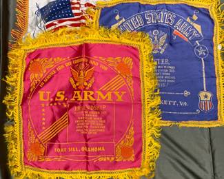 WWII Sweetheart Pillow shams Oklahoma, Virginia, Fort Sill
