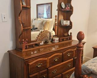 Dresser from 4 piece bedroom suite (Guest) 5' x 6 1/2' x 17 3/4"