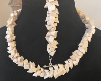 French Design Ivory Necklace and Bracelet