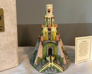 Vintage Krystonia Cold Cast Porcelain Large Wodema Figurine w/Box, Swarovski Crystal and Card
