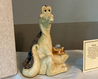 Vintage Krystonia Cold Cast Porcelain M. Stoope Figurine w/Box, Swarovski Crystals and Card
