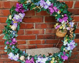 Purple Floral Spring Wreath 24"
