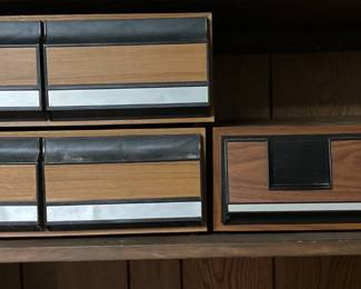 Three Vintage VHS Tape Storage Boxes 

